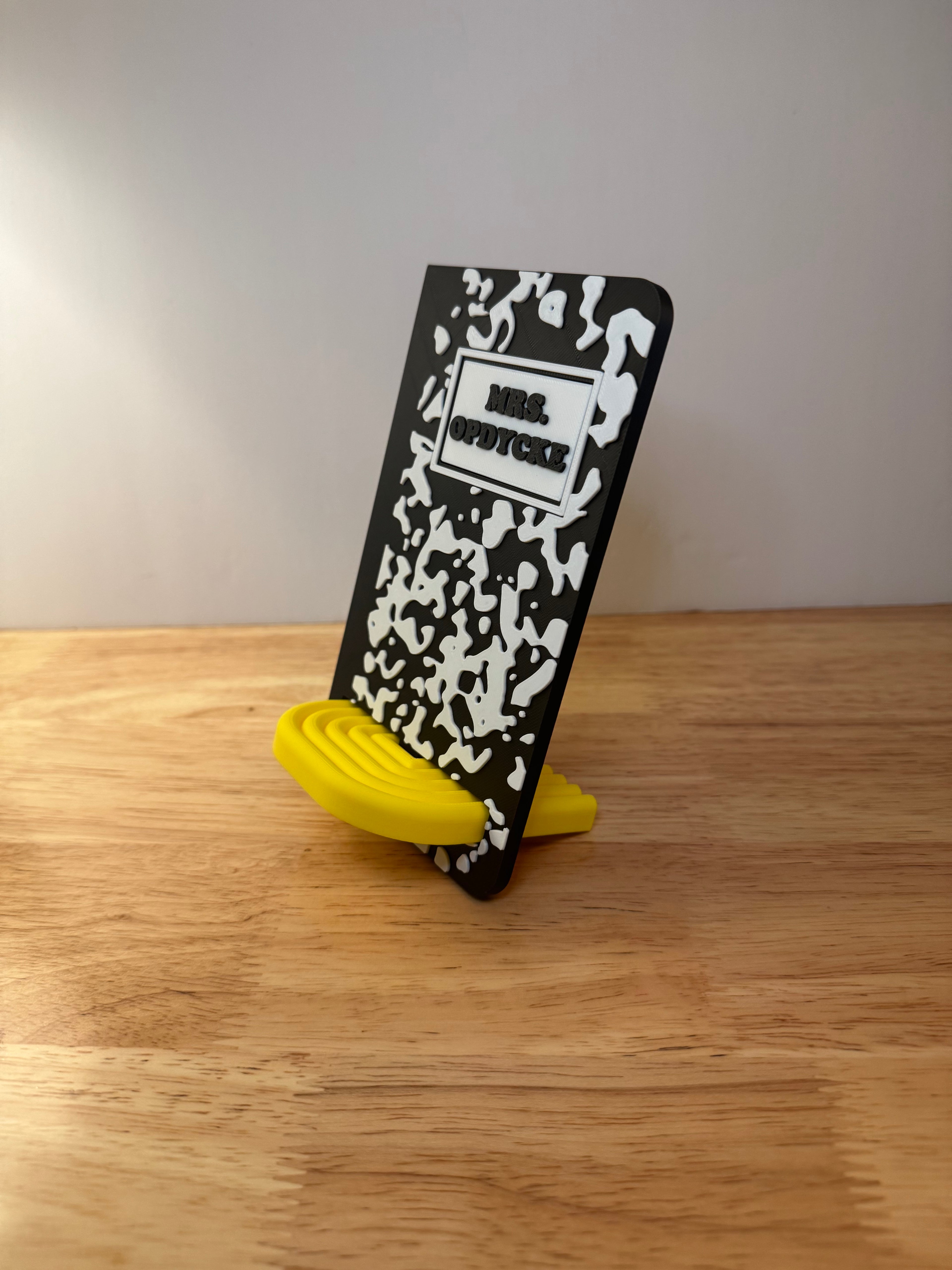 Custom Composition Notebook Phone Stand