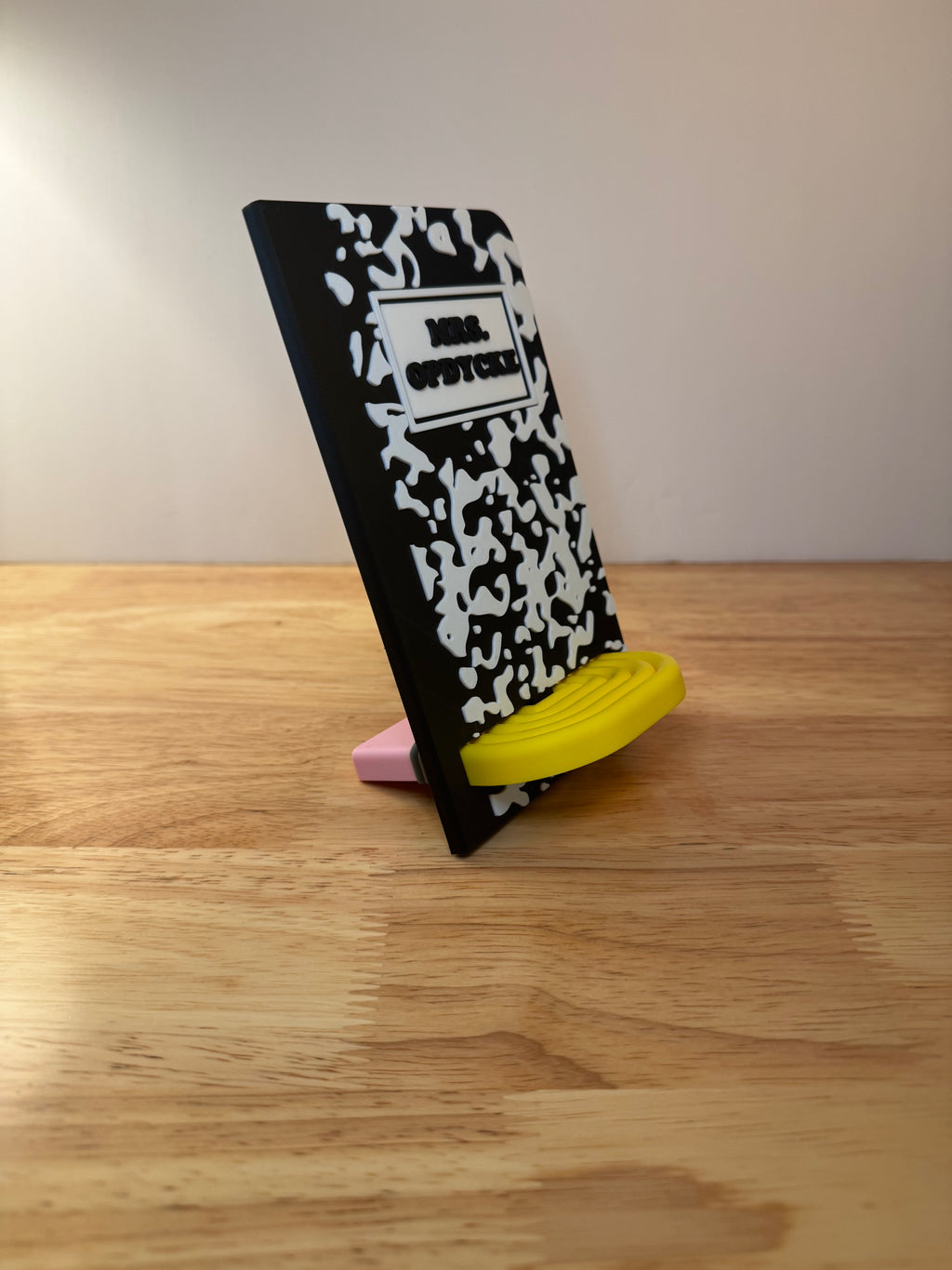 Custom Composition Notebook Phone Stand