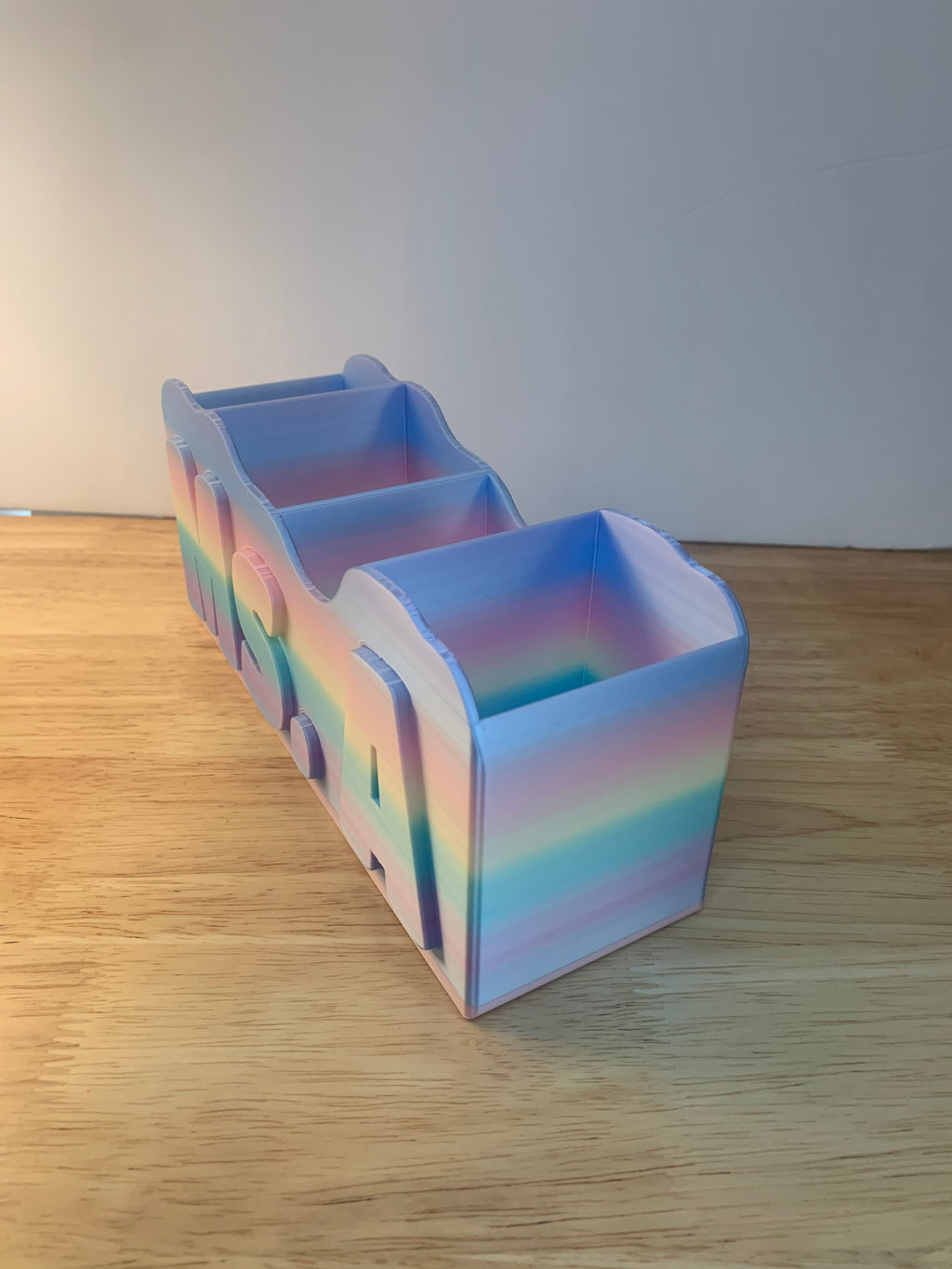 Custom Name Rainbow Desk & Makeup Organizer