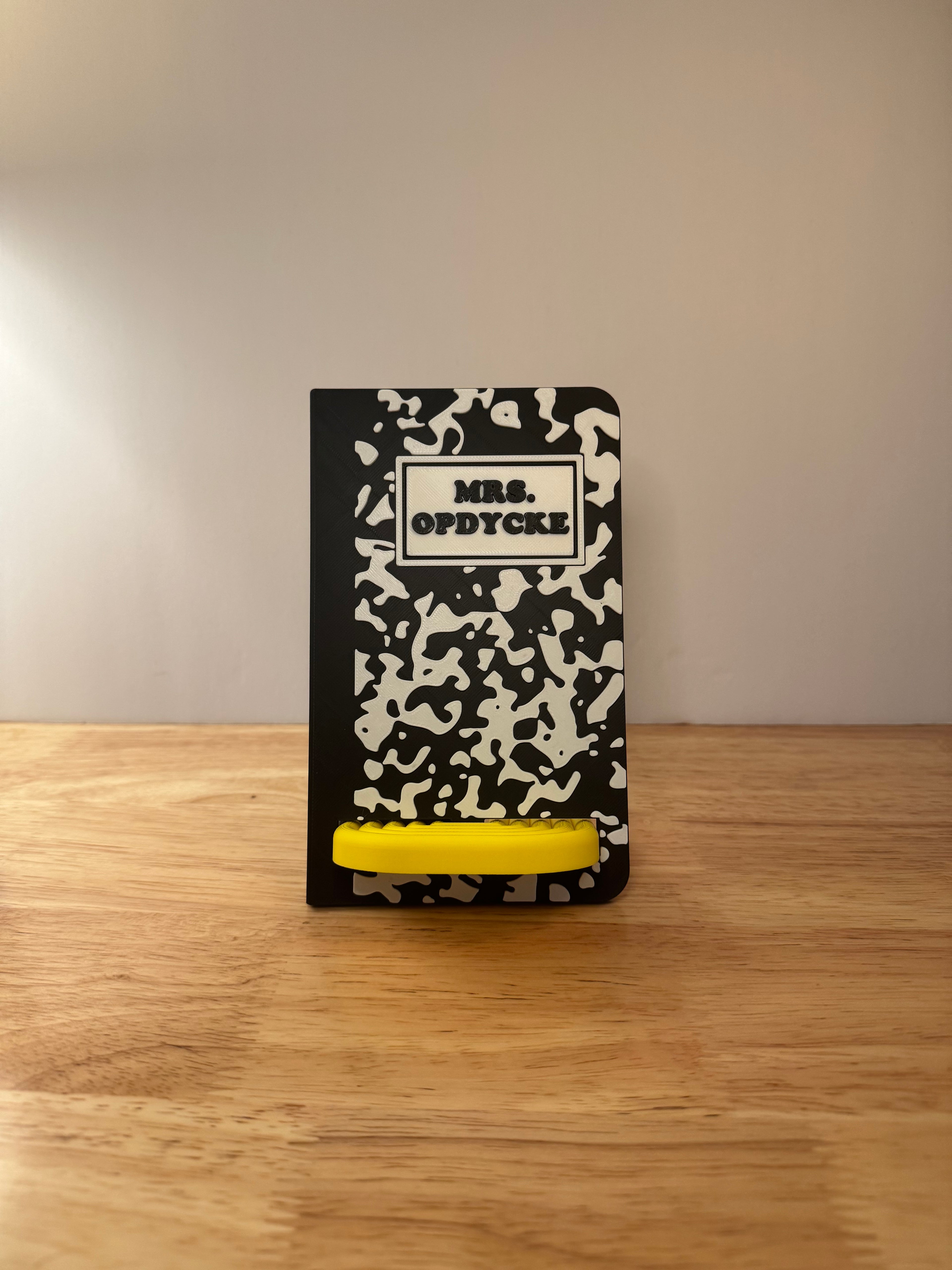 Custom Composition Notebook Phone Stand