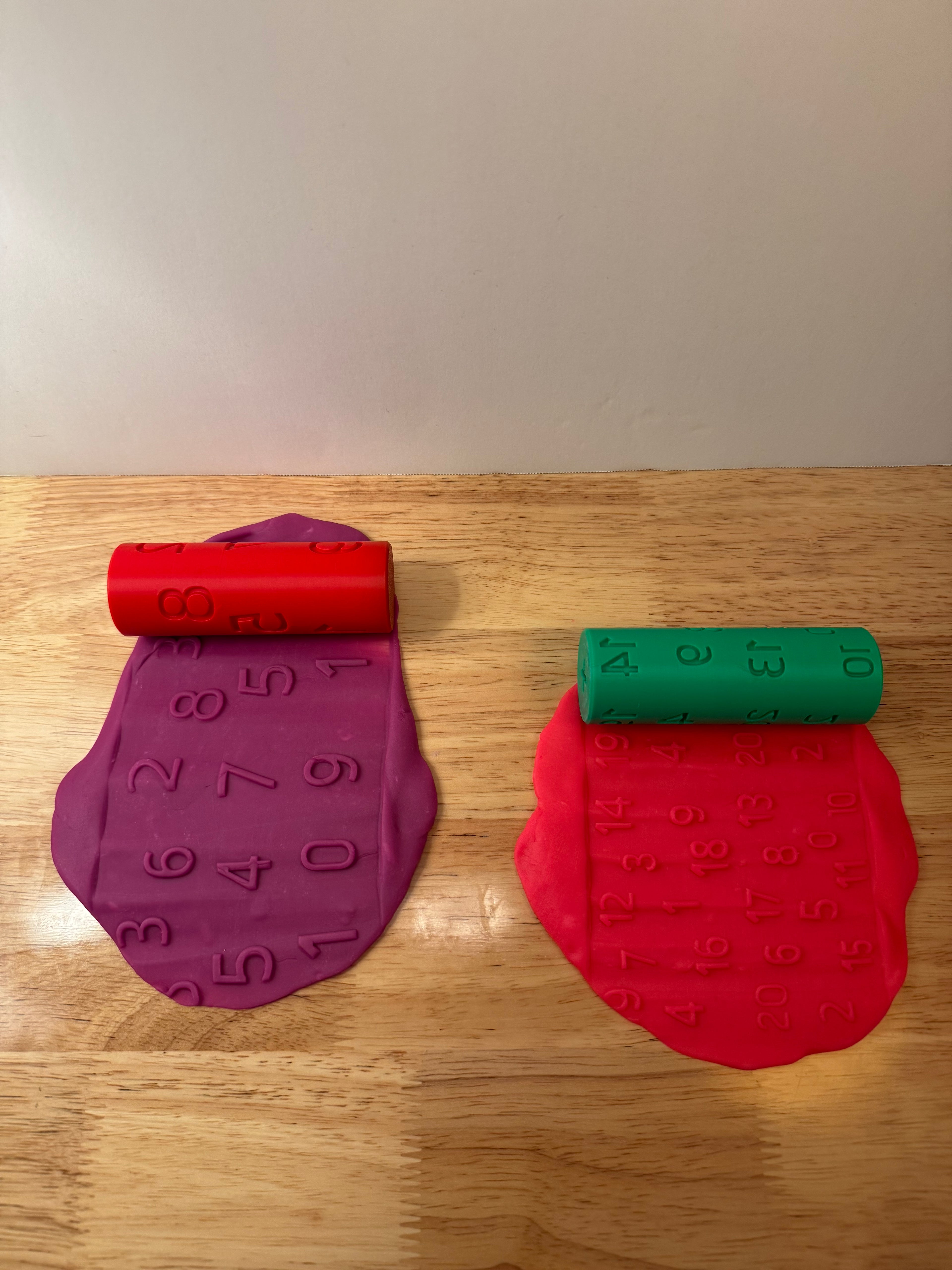 Number Sensory Roller for Playdough & Clay