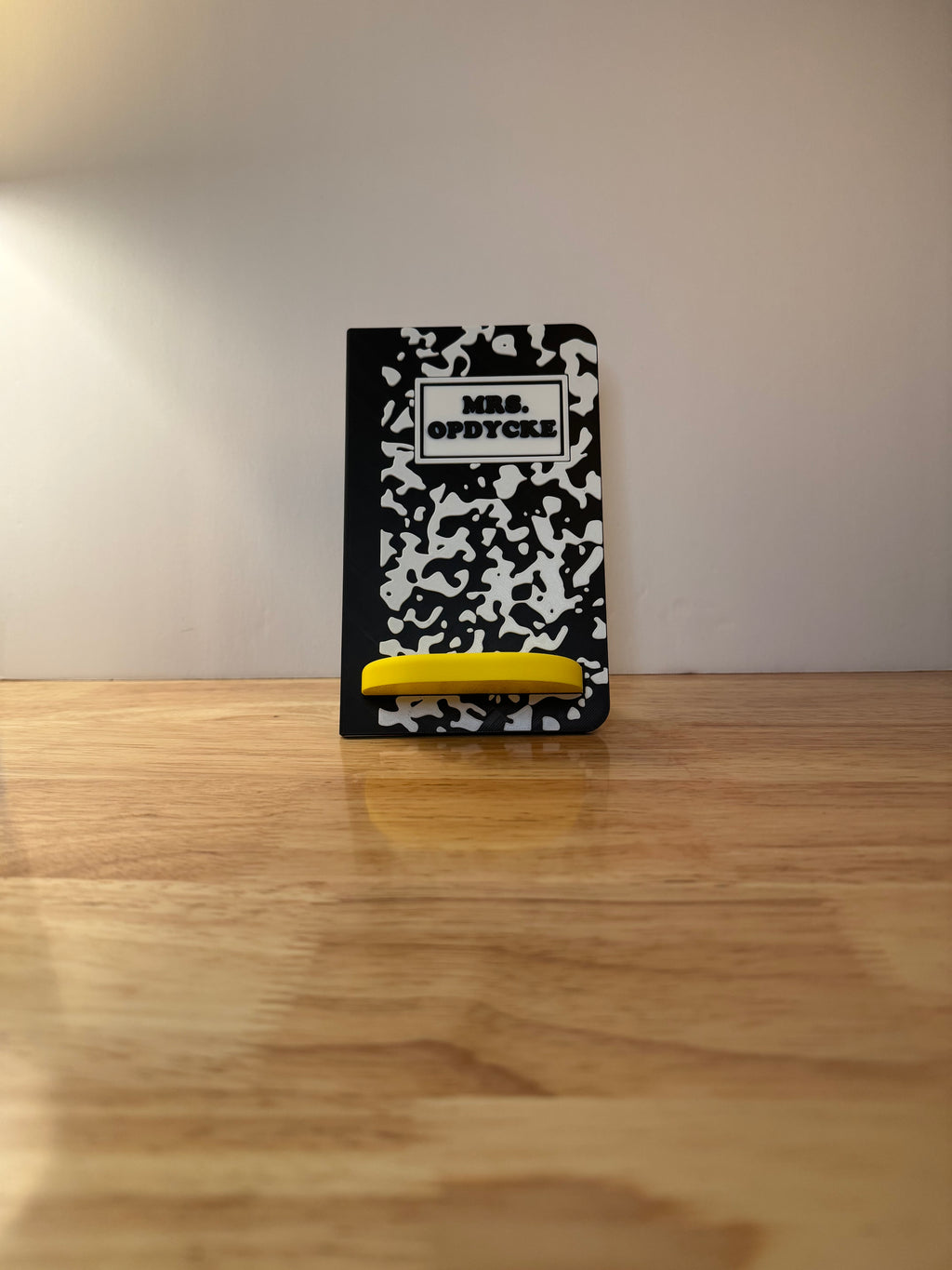 Custom Composition Notebook Phone Stand