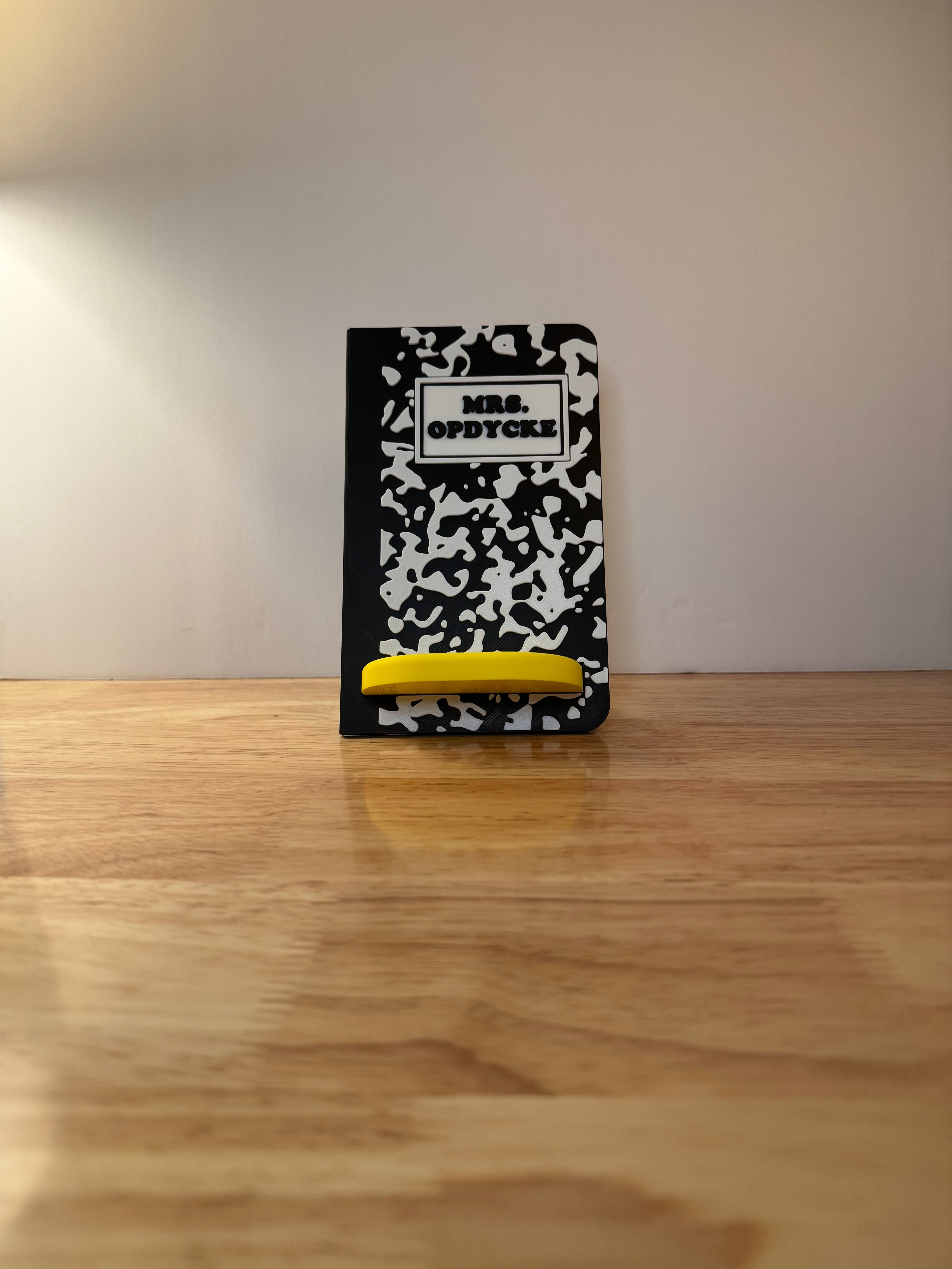 Custom Composition Notebook Phone Stand