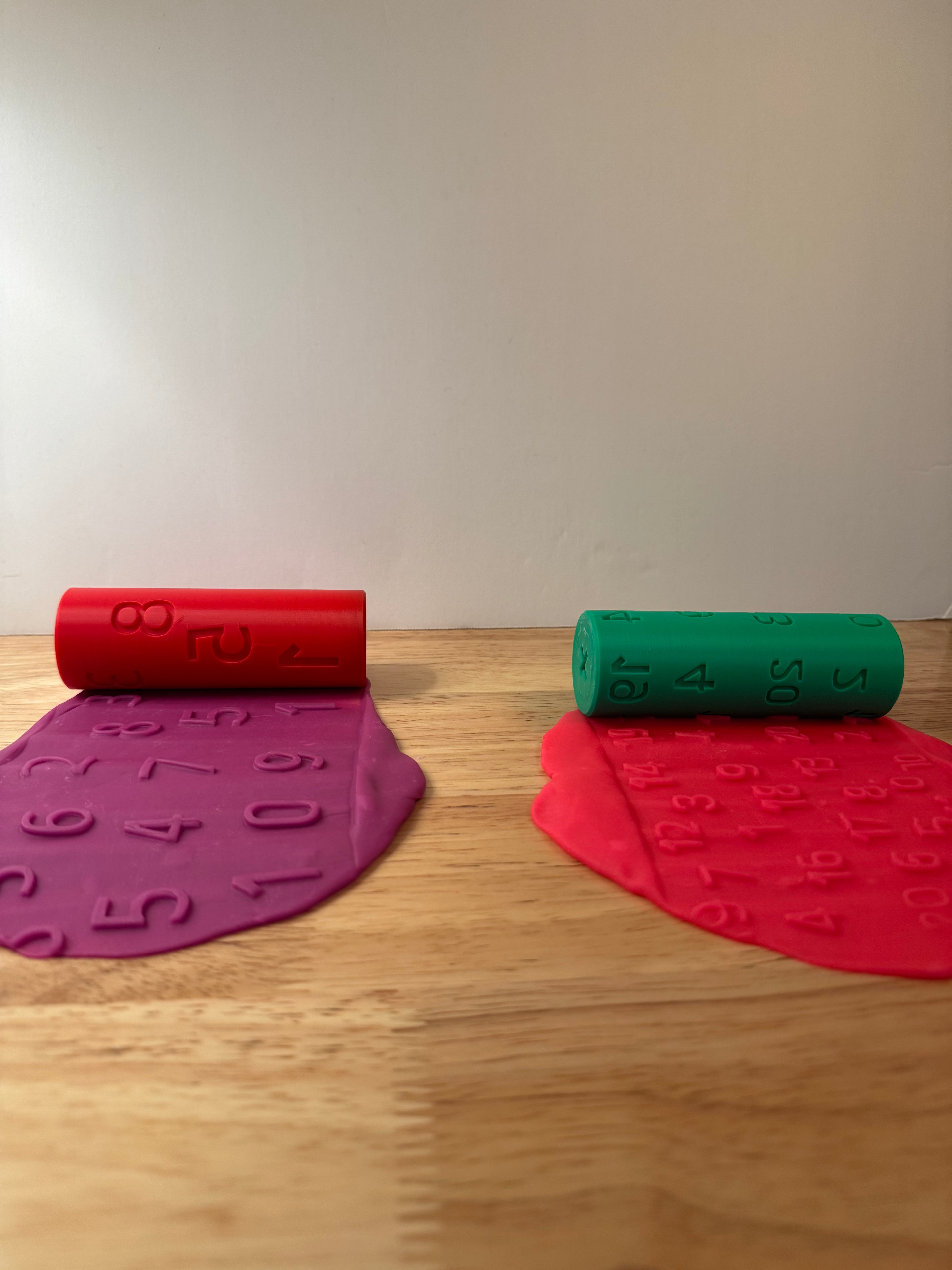 Number Sensory Roller for Playdough & Clay