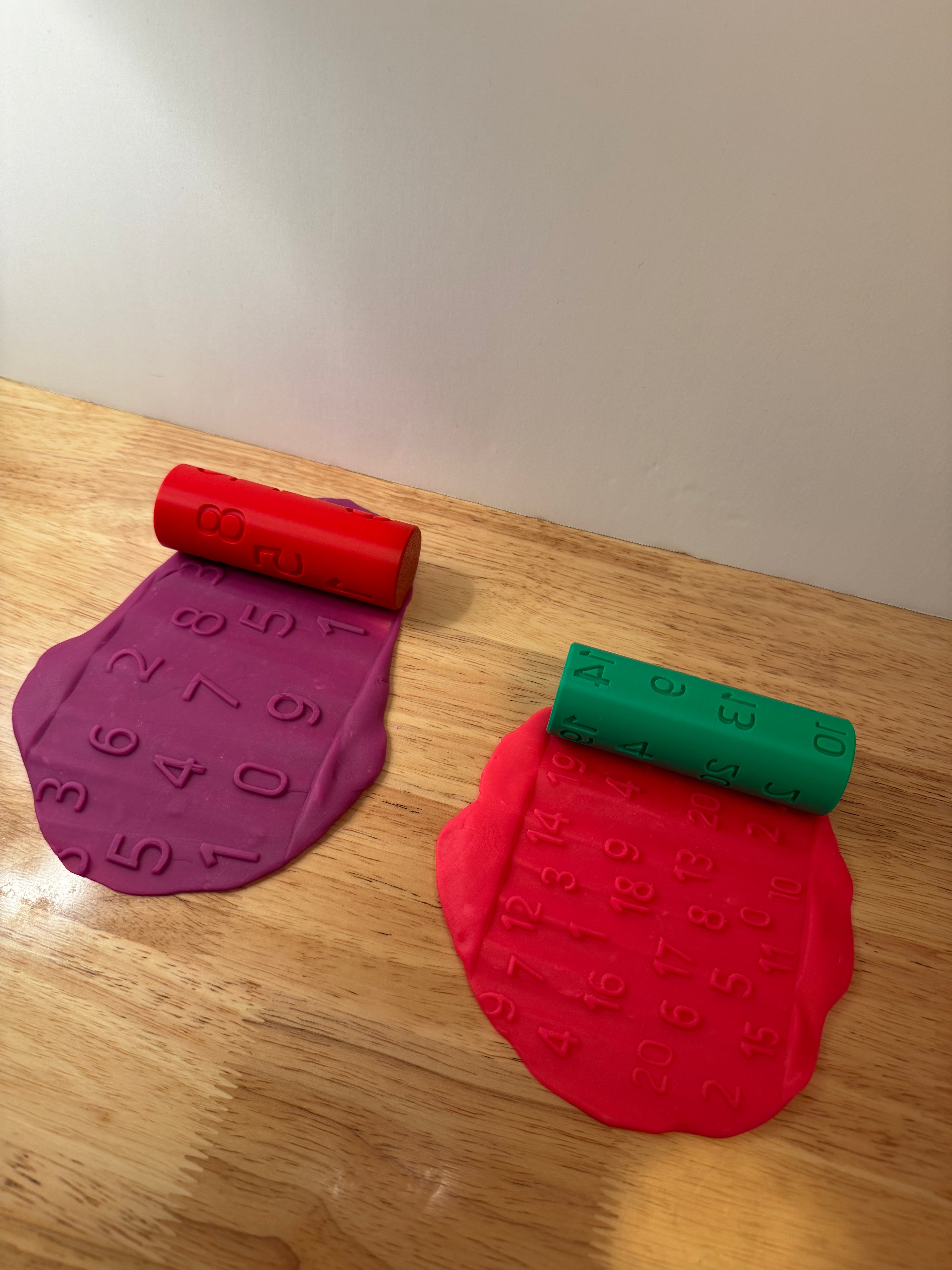 Number Sensory Roller for Playdough & Clay