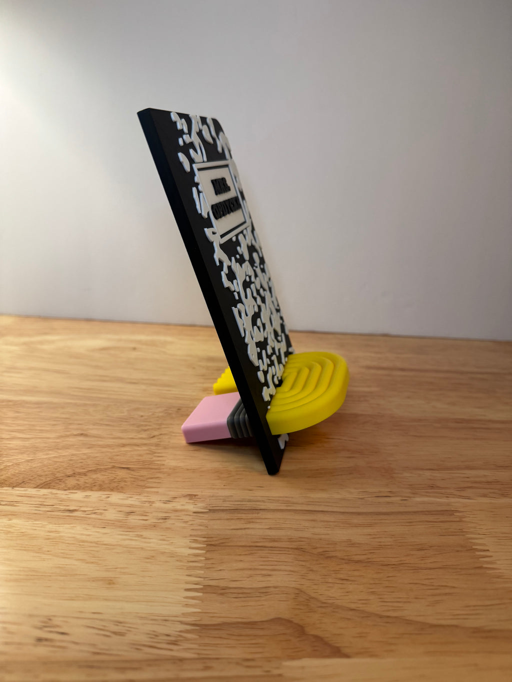 Custom Composition Notebook Phone Stand