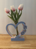 “MOM” Rainbow Heart Flower Vase