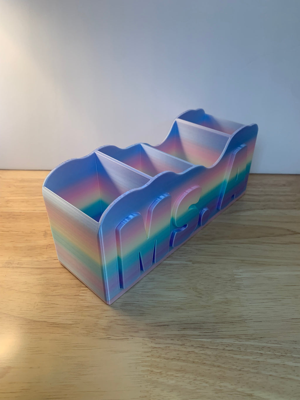 Custom Name Rainbow Desk & Makeup Organizer
